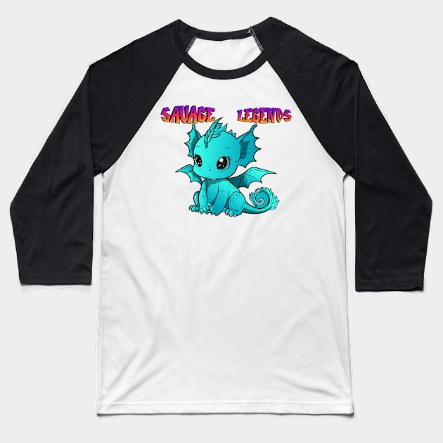 savage legends cute dragon Baseball T-Shirt by badrhijri